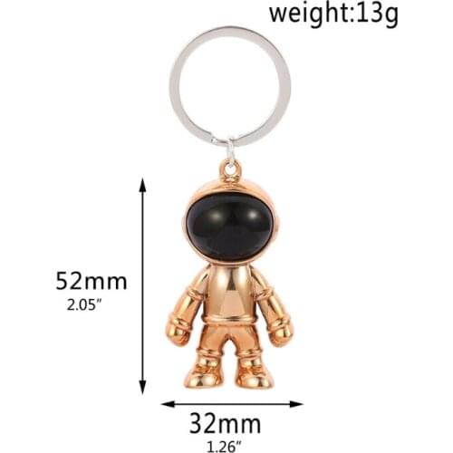 C6UD Astronaut Keychain Pendant Creative Space Robot Keychain Alloy Astronaut Car Keychain Fashion Jewelry Birthday Gift