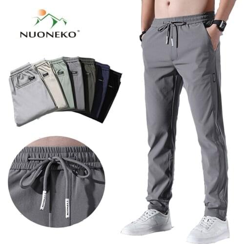 NUONEKO Summer Outdoor Men Pant Quick Dry Breathable Waterproof Hike Pants Camping Climbing Fishing Trekking Men Trousers PNT29