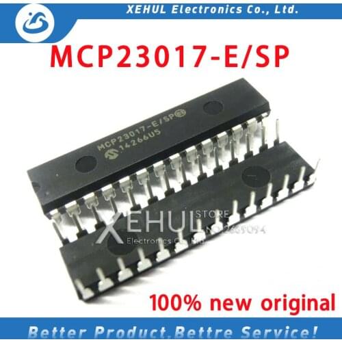 5PCS /10PCS /50PCS /100PCS MCP23017-E/SP MCP23017 DIP-28 Inline I/O Expander Chip 100% New Original