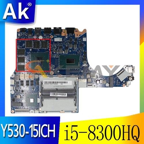 For Lenovo Y530-15ICH Y7000 laptop motherboard NM-B961 FUR 5B20S91769 CPU i5-8300HQ GPU GTX1060 100% test work Mainboard