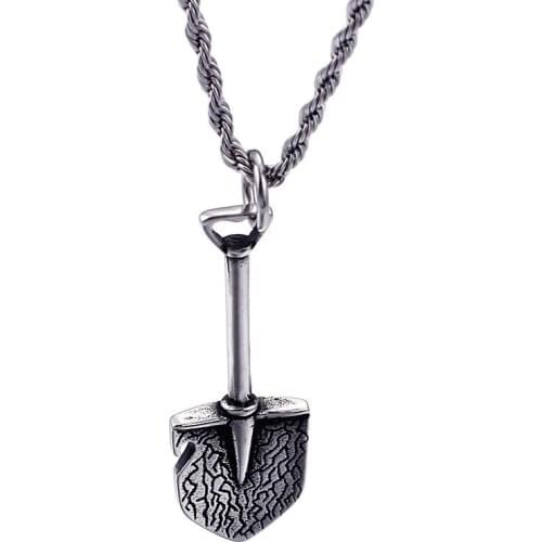 Europe and the United States jewelry home gadgets shovel Titanium steel pendants personality creative couples good friends gifts