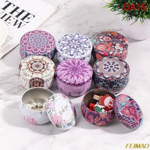 28 Styles Drum-shaped Candy Cookie Box Festive Party Supplies Rose Tea Pot Tin Box Small Fresh Home Garden Personality Candy Box