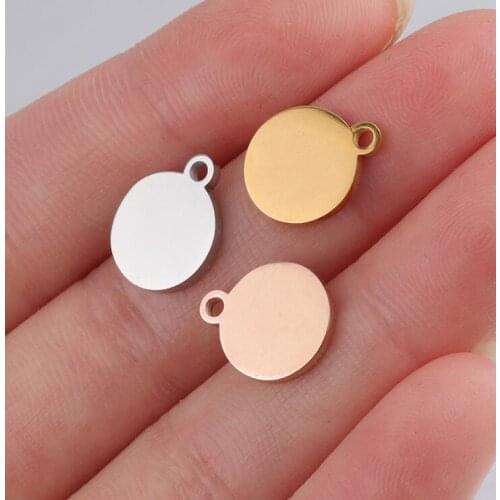 1.5mm Thickness DIY Blank Stamping Round Discs Mirror Polish Stainless Steel Engrave Charm Disk 25/15/10mm 5piece/lot