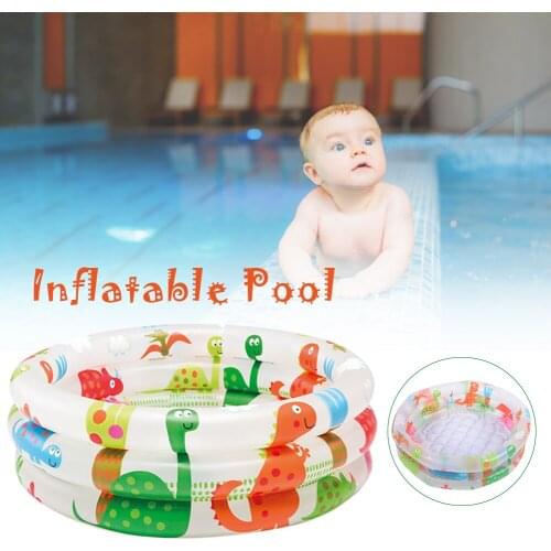 Mini inflatable swimming pool for babies and children round swimming pool with dinosaur pattern baby bath tub #W