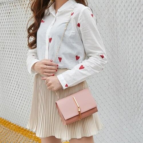 Women mini crossbody bags pink summer new Korean version ladies tote shoulder bags simple wild chain bag sac bandouliere femme