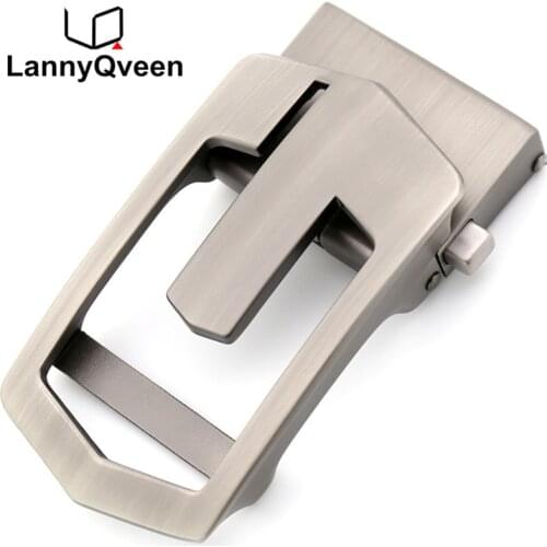 LannyQveen fashion mens belt buckle ratchet automatic belt new accessories factory 2 colors free shipping