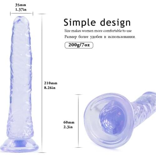 Soft male Penis jelly Dildo masturbator G-spot Anal Vagina Sucker Dildo Orgasm Sex toys for Women intimates Goods sex shop
