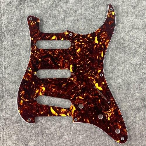 NEW USA Vintage 8 Hole SSS Guitar Scratch Plate Pickguard Pick Guard 4Ply for ST Electric Guitar Parts Brown Tortoise Shell