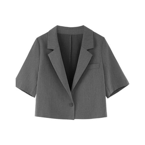 Suit jacket womens summer thin large size womens casual loose-fitting short-sleeved suit top