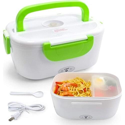 Portable Electric Heated Lunch Box Stainless Steel Liner Bento Lunchbox Car Home Food Storge Container For Student Office Worker