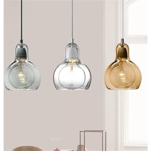 Simple dining room chandelier personality bar bedroom bedside lamp sun table lamp single head gourd Glass Chandelier