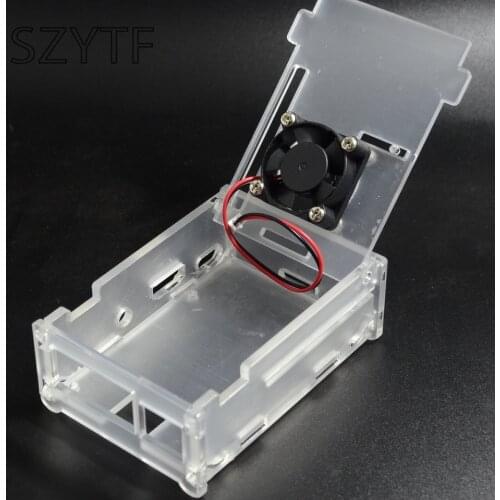 Clear Acrylic Case with Cooling Fan for Raspberry Pi 2 B 3 Model B