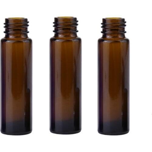 50pcs/lot Empty Brown glass bottle roller bottle body for 10ml essential oil roller bottle amber roller bottle body