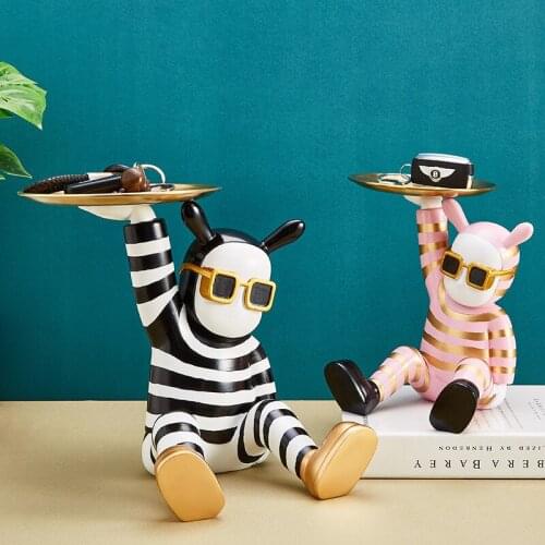 Net Red Key Storage Ornaments Decoration Home Living Room Cartoon Statue Decoration Nordic Creative Tray Decor Room Accessories