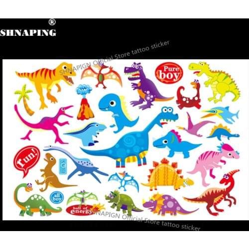 SHNAPIGN Jurassic Dinosaur Child Temporary Tattoo Body Art Flash Tattoo Stickers 17*10cm Waterproof Styling Henna Tatoo Sticker