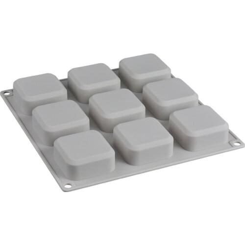 9 Grid DIY Silicone Soap Mold Handmade Soap Making Square Moulds Tools
