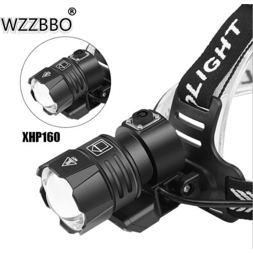 Super XHP160 Most Powerful Led Headlamp L2 High Power Led Headlight 18650 Rechargeable Head flashlight Usb Fishing Head Lamp