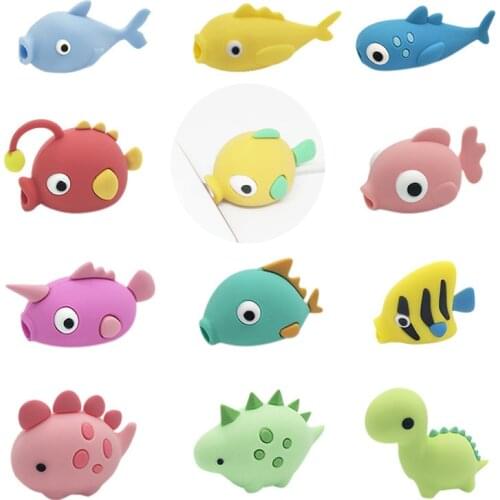 1PCS Cable Protector Animals Shape for Winder Phone Charging Cable Buddies Cartoon Ear[hone Cable Holder Accessorys