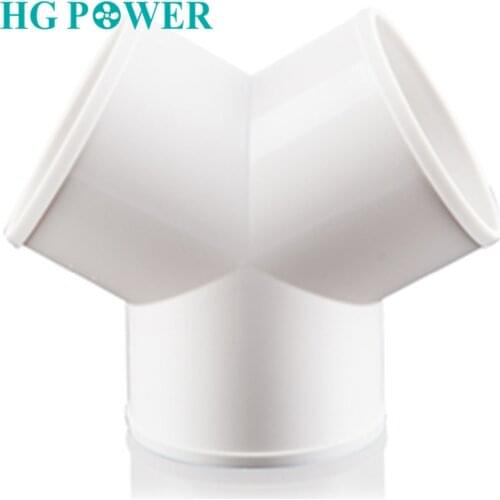 4''5'' Plastic Y or T Shape Splitter Ducting Connector 3 Ways Interface Valve for Pipe Tube Connecting Fresh Air Exhaust System