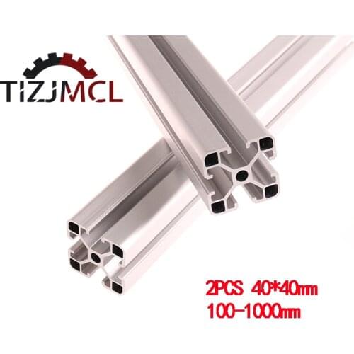 2PCS 4040Aluminum Profile Extrusion European Standard Anodized Linear Rail For CNC DIY 3D Printer 200 300 400 500 600 800 1000mm