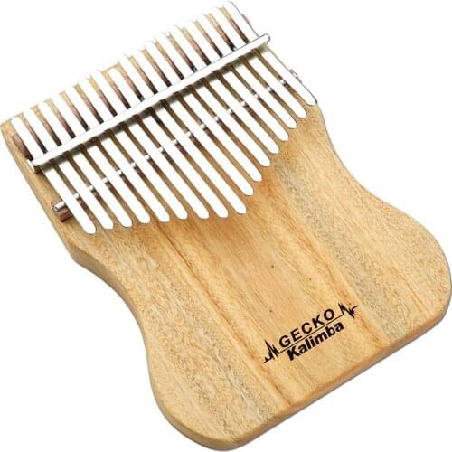 GECKO 17 Keys Kalimba Thumb Piano B Tune Camphor Wood Finger Percussion Music Instrument Mbira Likembe Sanza with Tuning Hammer