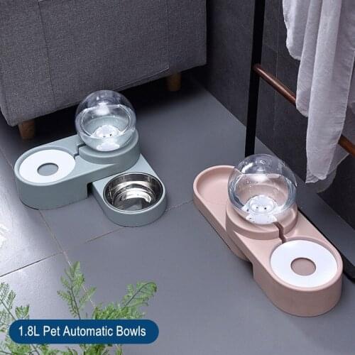 1.8L New Bubble Pet Bowls Food Automatic Feeder Fountain Water Drinking for Cat Dog Kitten Feeding Container Pet Supplies