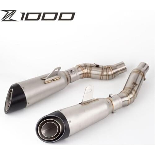 Motorcycle modified exhaust pipe muffler Z1000 exhaust pipe 2010-2016 Z1000SX Z1000 middle section connecting pipe set