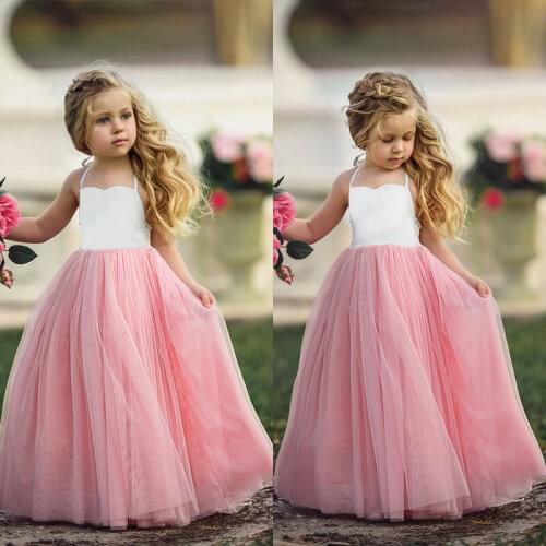 Children Clothing 2-7Y Elegant Children Kids Baby Girls Dress Girls Dress Princess Wedding Party Kids Costume Baby Girls Clothes