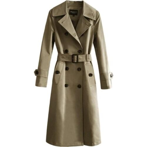 Couple wear trench coat for women long sleeves coats womens casaco feminino overcoat woman jaqueta feminina spring autumn 4XL