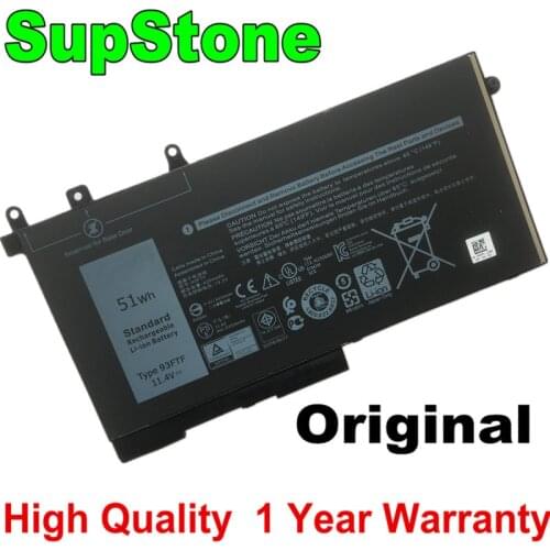 SupStone 51WH Genuine New Original 93FTF laptop Battery For Dell Latitude 5280 5480 5580 5290 5490 5590 4YFVG GD1JP 3VC9Y FPT1C