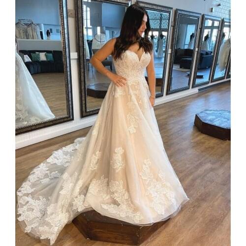 Wedding Dress 2021Bohemian Prom Tulle Bride Summer Formal Robes Lace A-Line Long Simple Engagement Civil Vintage Party Dresses