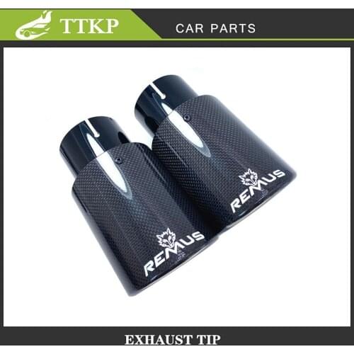 101/114MM Carbon Fiber REMUS Stainless steel Universal exhaust pipe Muffler Pipe Bright Black Muffler