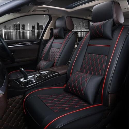 Universal PU Leather car seat cover For Jac Rein seat cover 13 s5 faux s5 auto accessories car-styling car stickers 3D Black/Red
