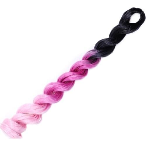 MTMEI HAIR Ombre Braiding Hair Extensions 20" 100g New Style For Deep Wave Hair Black Brown Red Grey Synthetic Crochet Braids