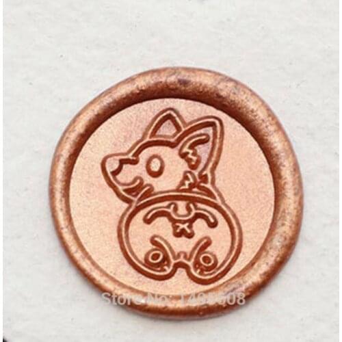 Dog Wax Seal Stamp with handle Corgi carton dog sealing stamp envelopes wedding invitation scrapbook decor