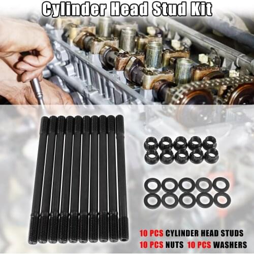 Uxcell Cylinder Head Stud Kit Replacement for Honda Civic Accord CR-V for Acura CSX RDX RSX