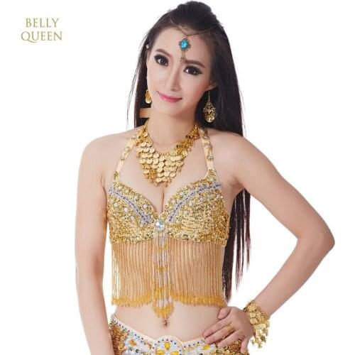 Belly Dance Fringe Halter Top Bra Sequin Beaded Women Girls Costume Underware Festival Dancing Outfit Belly Dancing Bra 9 Colors