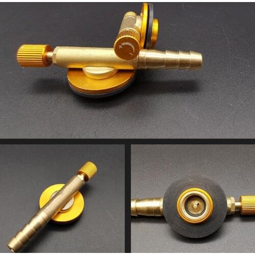 1Pc Stainless Steel Camping Charging Inflatable Valve Adapter Gas Stove Switching 8cm