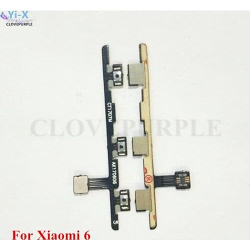 10PCS/Lot Power Volume Key ON/OFF Button Switch Flex Cable Ribbon Replacement Repair Spare Parts for Xiaomi 6 Mi6 Mi 6