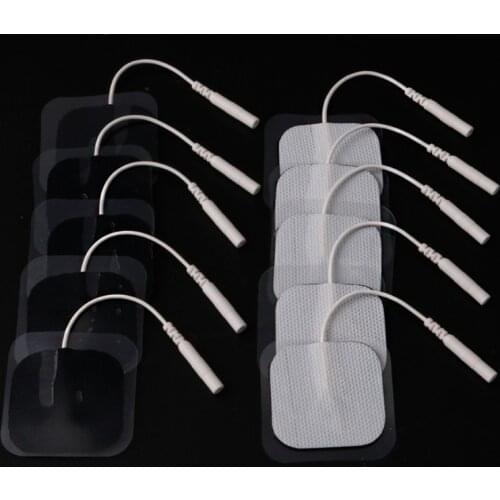 10Pcs Replacement Electrode Pad For Massagers /Tens Units Pads 4x4cm White Cloth