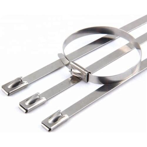 100PCS Stainless Steel Cable Tie Loop Wire Zip Ties Set Multi-Purpose Locking Cable Metal Zip Ties Self-Locking