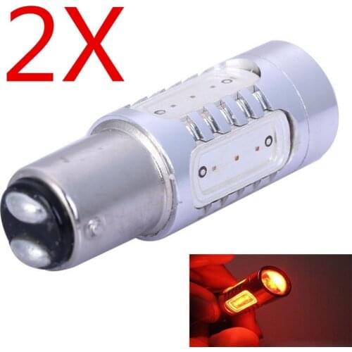 2pcs 7.5W BAY15D 1157 P21/5W Red LED 5 COB Car Brake Tail Light Bulbs Lamp Auto