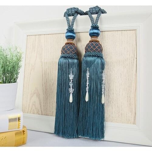 2Pcs Curtain tieback Hanging Ball Curtain Hook Bandage Lashing Lobbing Strap Tassel Tieback Buckle Home Decoration