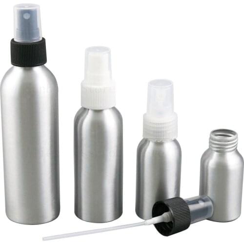 24pcs Essential Oil Spray Aluminum Bottle Refillable Empty Perfume Fine Mist Atomiser Sprayer Bottles 30ml 50ml 100ml 4oz 5oz
