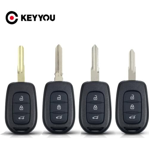 KEYYOU 2 button Car Remote key Shell Case For Renault Duster Kwid Sandero Logan 2013 - 2018 Auto Key With VAC102 Blade