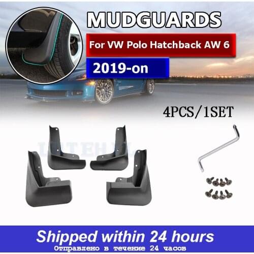 Car Mud Flaps Front Rear Mudguards Splash Guards Fender Mudflaps For Volkswagen VW Polo AW 6 MK6 2019 2020 Set Dirty Guards