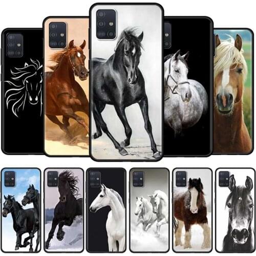 Running Horse Clydesdale Phone Case For Samsung Galaxy A51 A71 A21s A11 A31 A41 A91 A12 A32 A42 A52 A22 5G A02s A01 Cover Capa