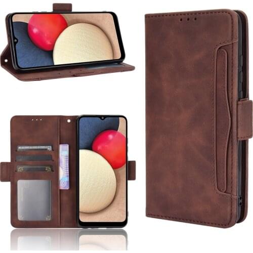 For Samsung Galaxy A03s Case Cover Premium Leather Leather Flip Multi-card slot Cover For Samsung A03S GalaxyA03s case