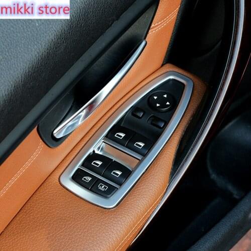 Car Door Armrest panel decoration decals 5pcs for BMW 1 3 4 Series 3GT F20 F30 F31 F32 F34 F36 Window Glass Lifting Buttons Trim