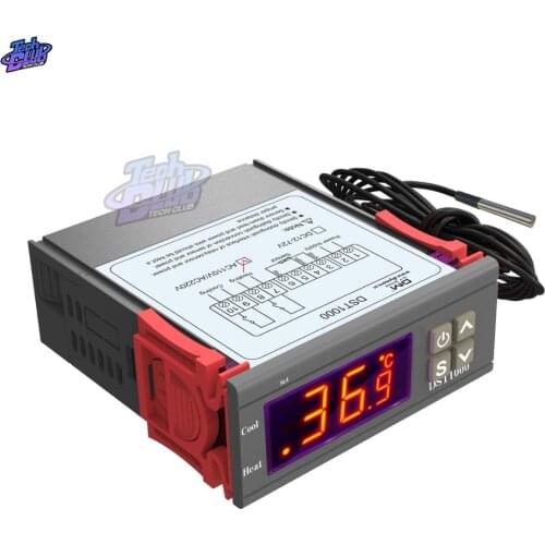 DST1000 AC 110V 220V LED Digital Temperature Controller Thermoregulator thermostat Control W/ Heater and Cooler probe sensor